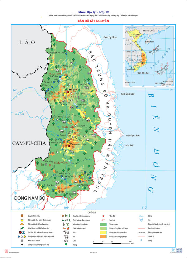 BẢN ĐỒ TÂY NGUYÊN